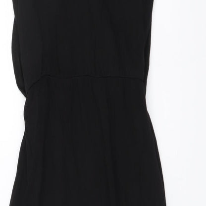 Oasis Womens Black Polyester Tank Dress Size XS V-Neck Pullover