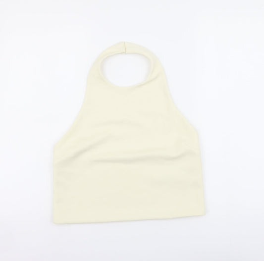 Womens UK Size M Zara Ivory Cropped Tank
