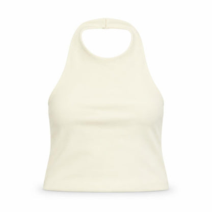 Womens UK Size M Zara Ivory Cropped Tank