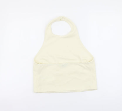 Womens UK Size M Zara Ivory Cropped Tank