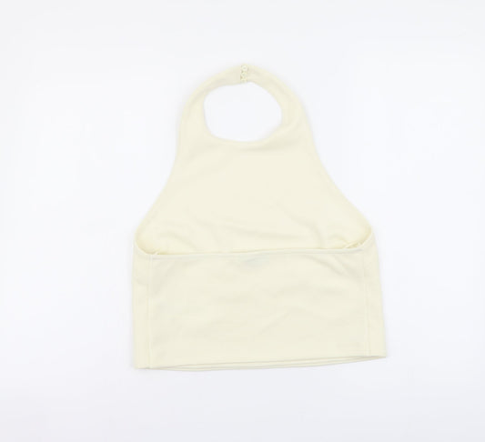 Womens UK Size M Zara Ivory Cropped Tank