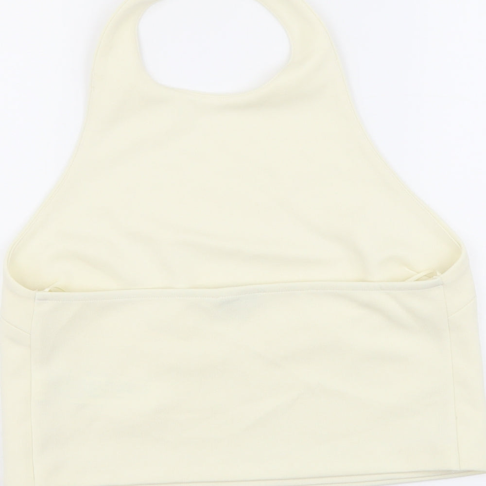Womens UK Size M Zara Ivory Cropped Tank