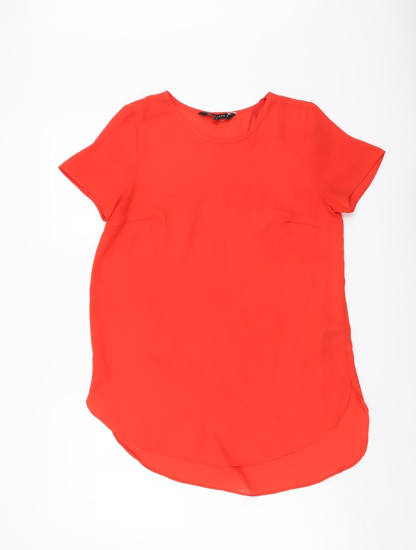 Womens UK Size 8 New Look Red Basic Blouse