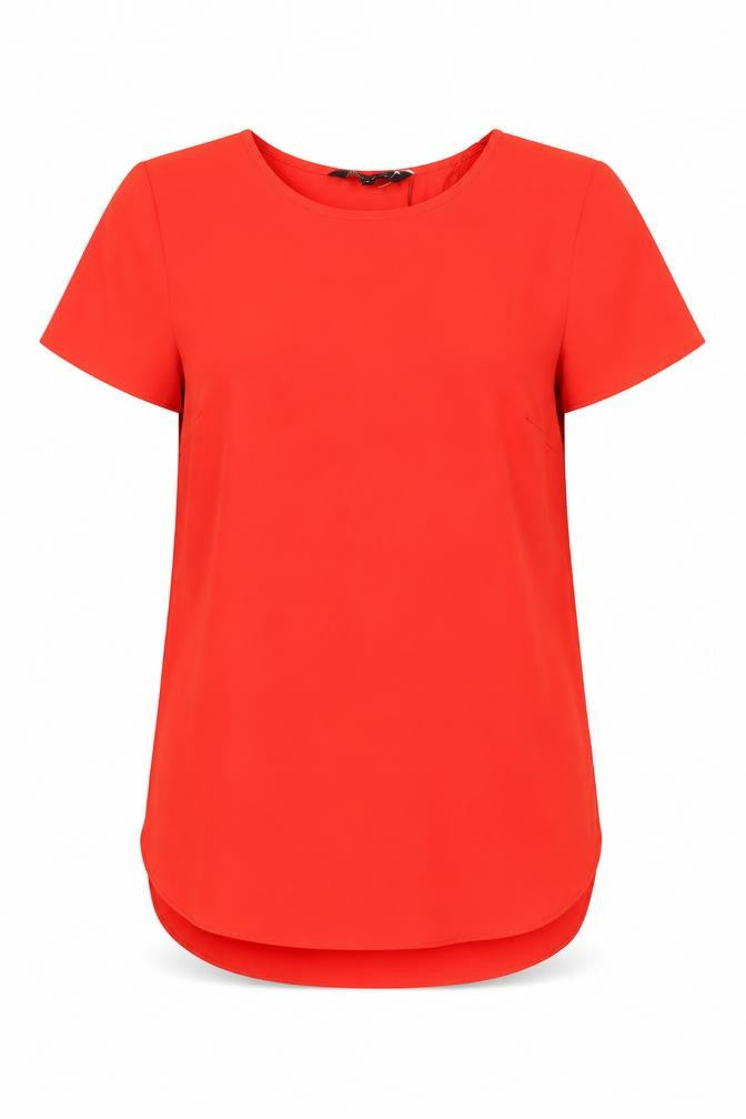 Womens UK Size 8 New Look Red Basic Blouse