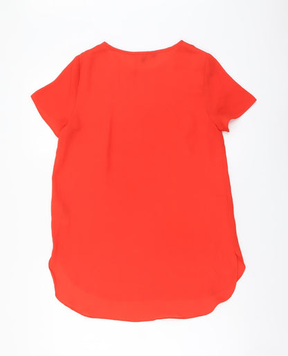 Womens UK Size 8 New Look Red Basic Blouse