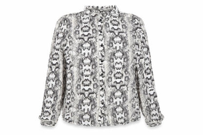 Womens UK Size S H&M Grey Basic Button-Up