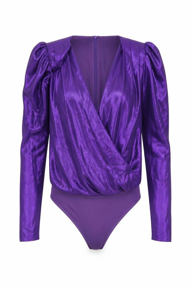 Womens UK Size XS Zara One-Piece Purple Bodysuit