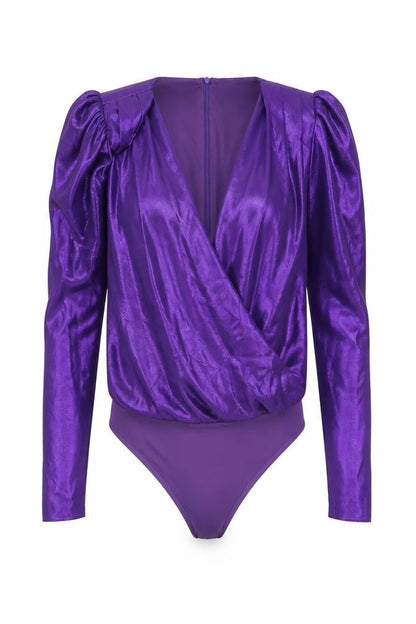 Womens UK Size XS Zara One-Piece Purple Bodysuit