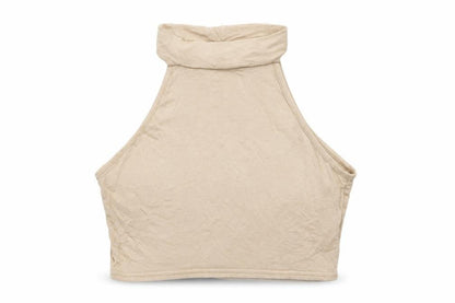 Womens UK Size 6 PRETTYLITTLETHING Beige Cropped Tank