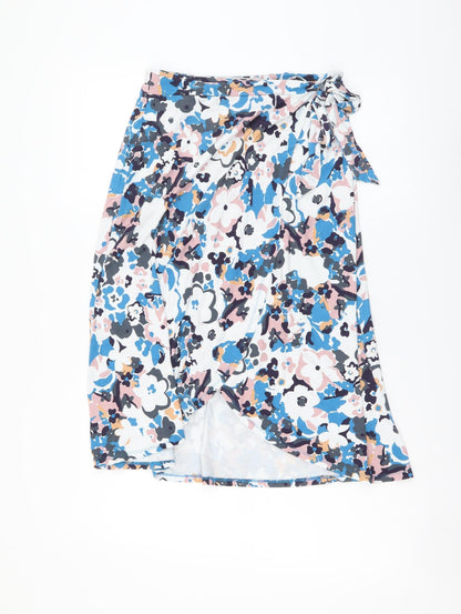 Rachel Zoe Womens Multicoloured Floral Viscose Wrap Skirt Size S