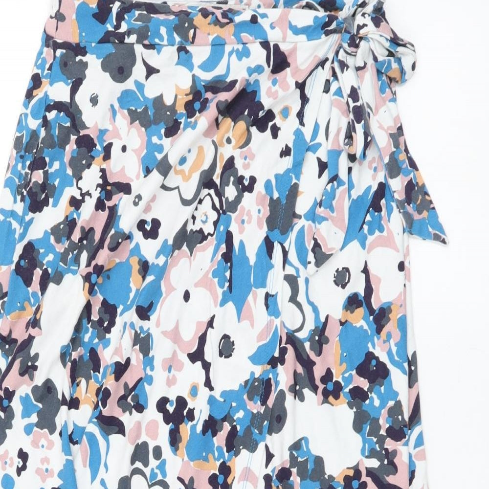 Rachel Zoe Womens Multicoloured Floral Viscose Wrap Skirt Size S