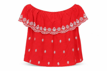 Womens UK Size 12 Select Red Basic Blouse