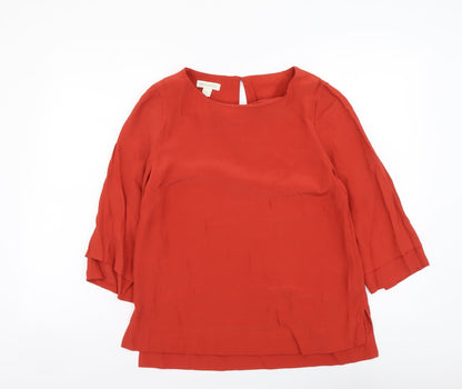 Womens UK Size 8 Monsoon Red Basic Blouse