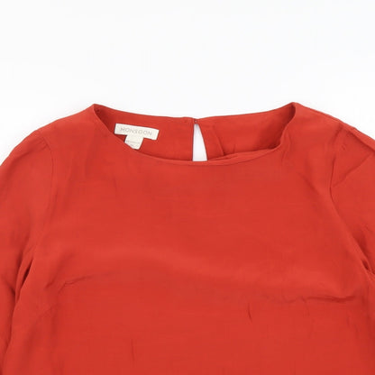 Womens UK Size 8 Monsoon Red Basic Blouse