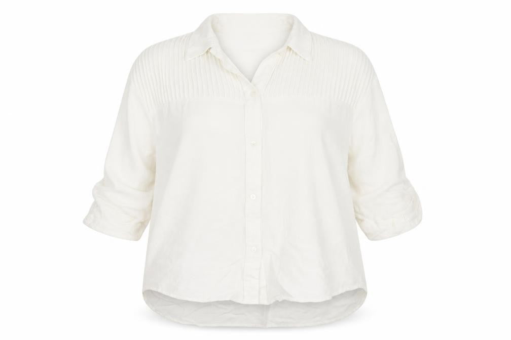 Womens UK Size L SheIn Ivory Basic Button-Up