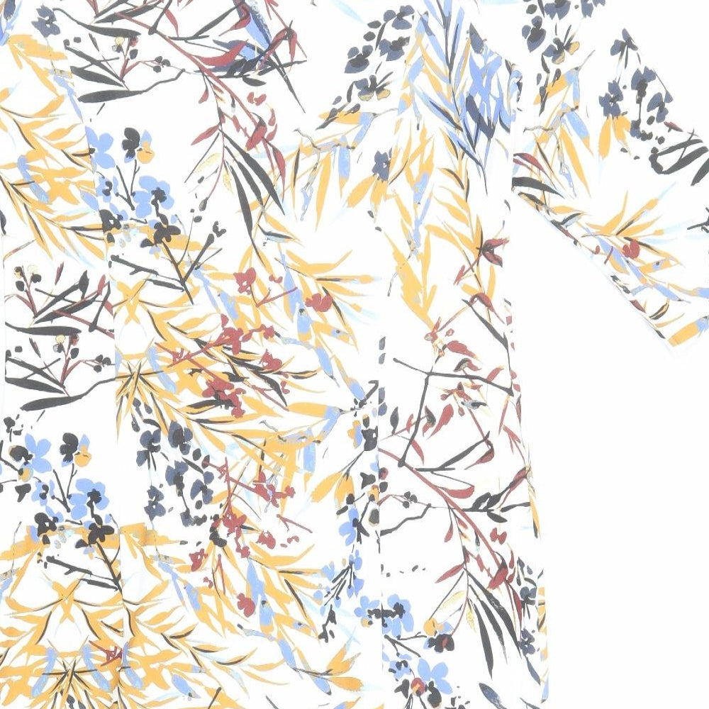 Autograph Womens Multicoloured Geometric Polyester Pencil Dress Size 14 Round Neck Zip