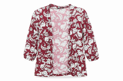 Womens UK Size 12 New Look Red Kimono Blouse