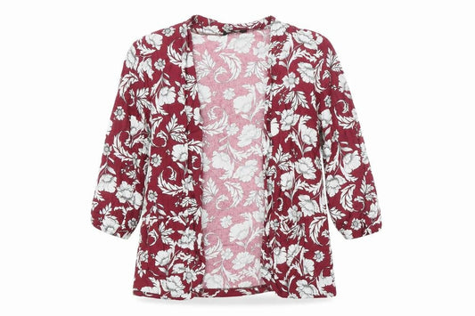 Womens UK Size 12 New Look Red Kimono Blouse