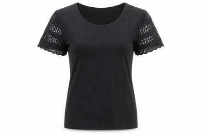 Womens UK Size S CC Black Basic T-Shirt