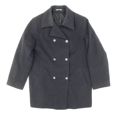 Womens UK Size 14 Marks and Spencer Black Pea Coat