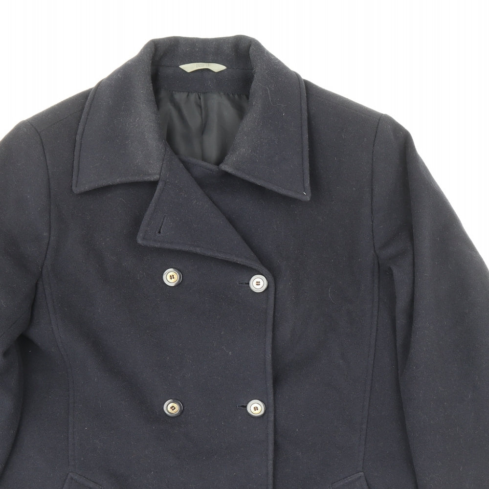 Womens UK Size 14 Marks and Spencer Black Pea Coat