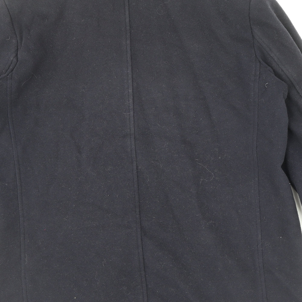 Womens UK Size 14 Marks and Spencer Black Pea Coat