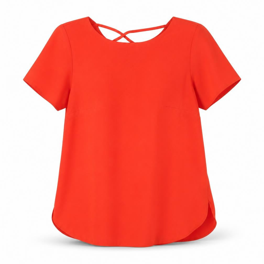 Womens UK Size 6 F&F Red Basic Blouse