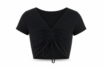 Womens UK Size 6 Boohoo Black Cropped T-Shirt