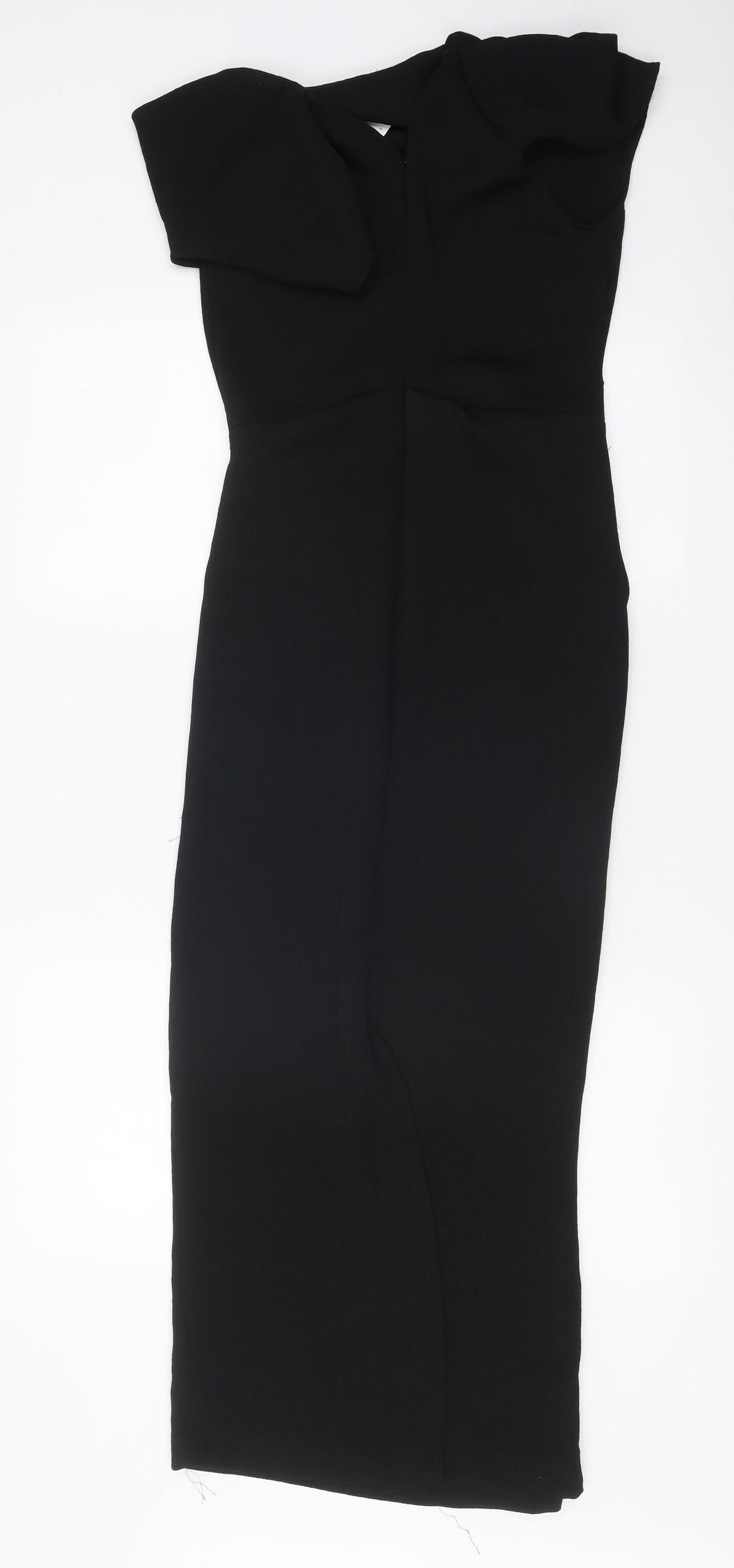 Zara Womens Black Polyester A-Line Size S Sweetheart Zip