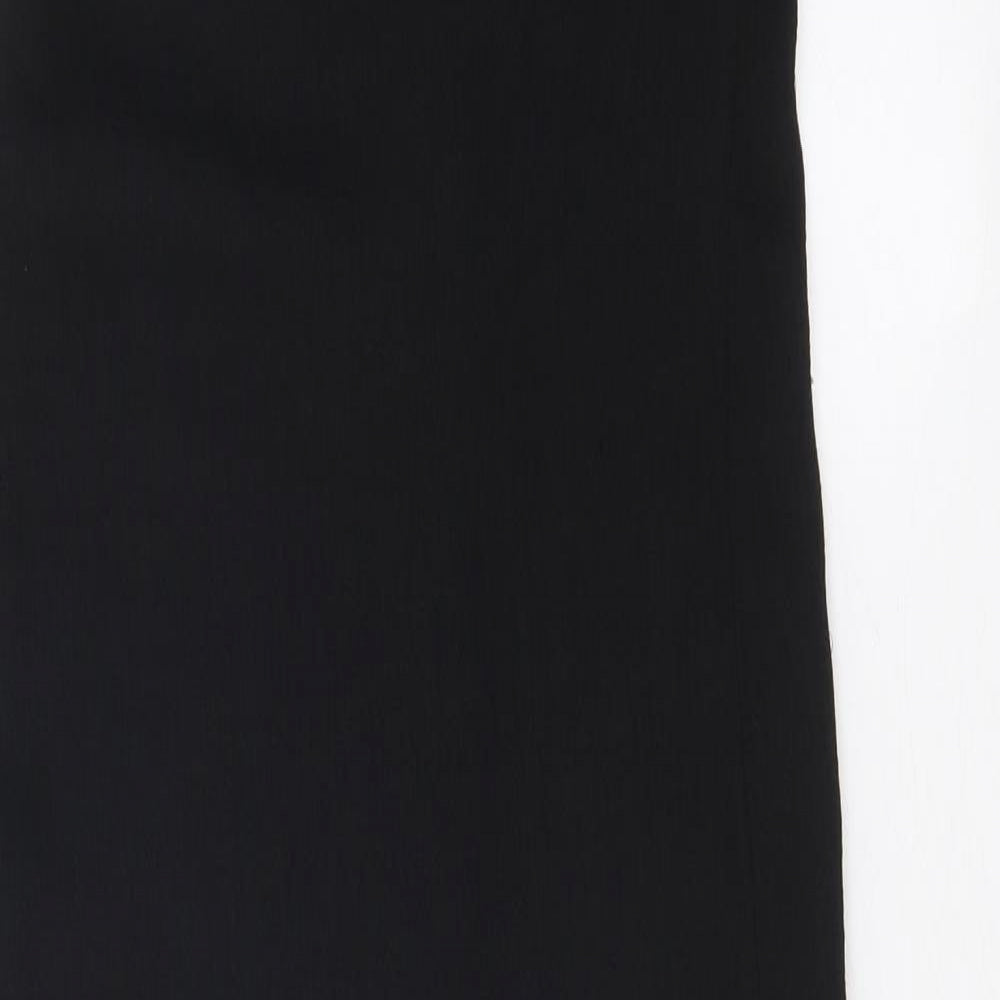 Zara Womens Black Polyester A-Line Size S Sweetheart Zip