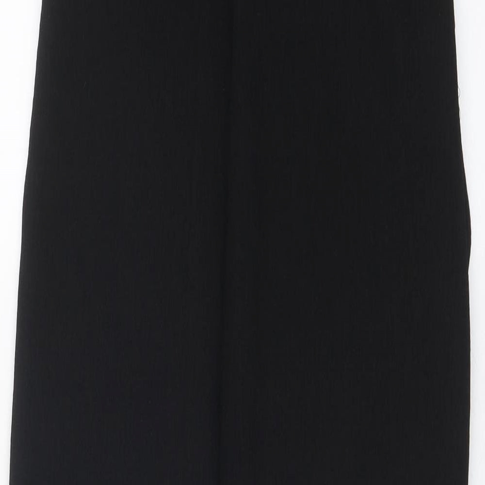 Zara Womens Black Polyester A-Line Size S Sweetheart Zip