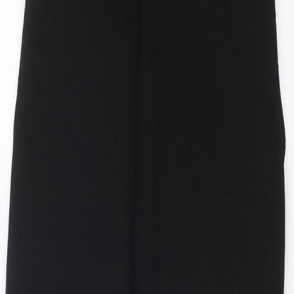 Zara Womens Black Polyester A-Line Size S Sweetheart Zip