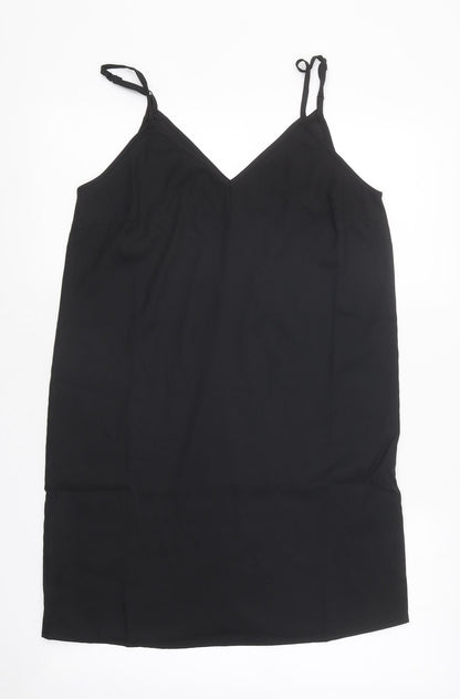ASOS Womens Black Polyester Basic Tank Size 10 V-Neck