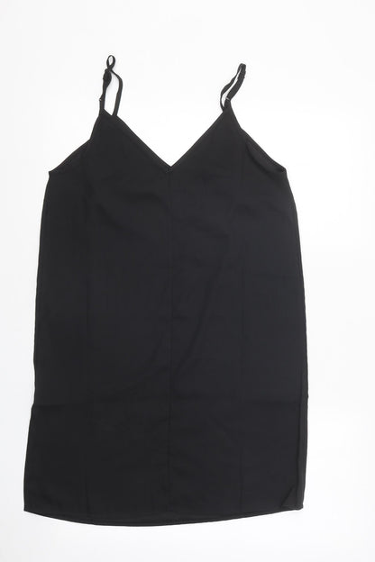 ASOS Womens Black Polyester Basic Tank Size 10 V-Neck