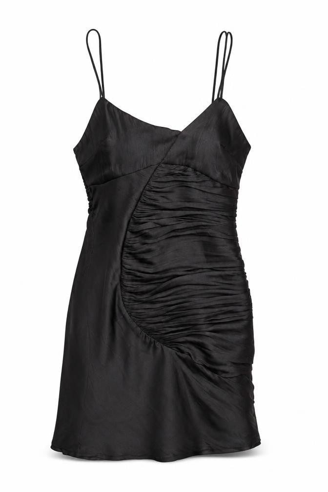 Zara Womens Black Polyester Bodycon Size S Sweetheart Zip