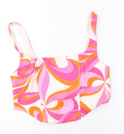 Womens UK Size 12 New Look Orange Cropped Tank