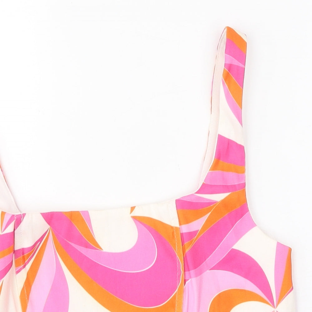 Womens UK Size 12 New Look Orange Cropped Tank