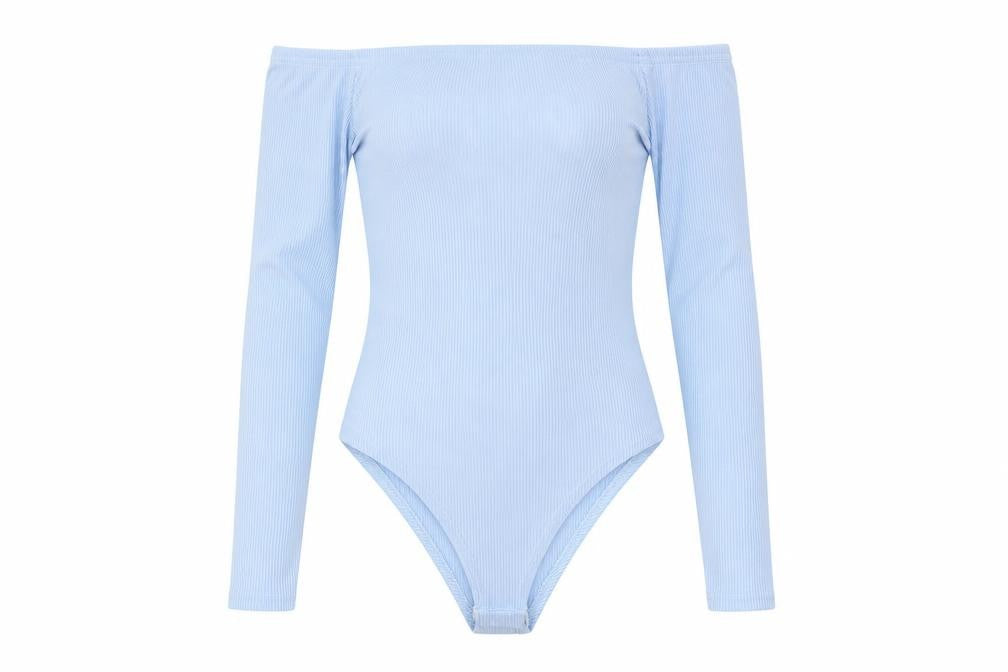Womens UK Size 6 Boohoo One-Piece Blue Bodysuit