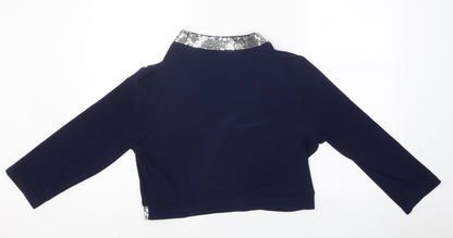 Womens UK Size L Nina Leonard Blue Cardigan Jumper