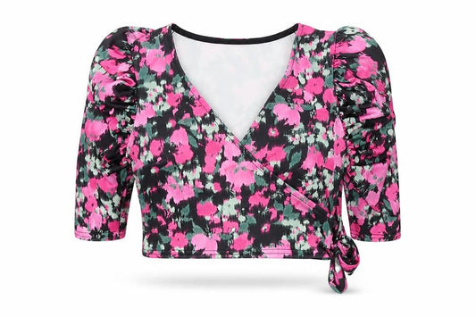 Womens UK Size 8 Urban Bliss Black Cropped Blouse