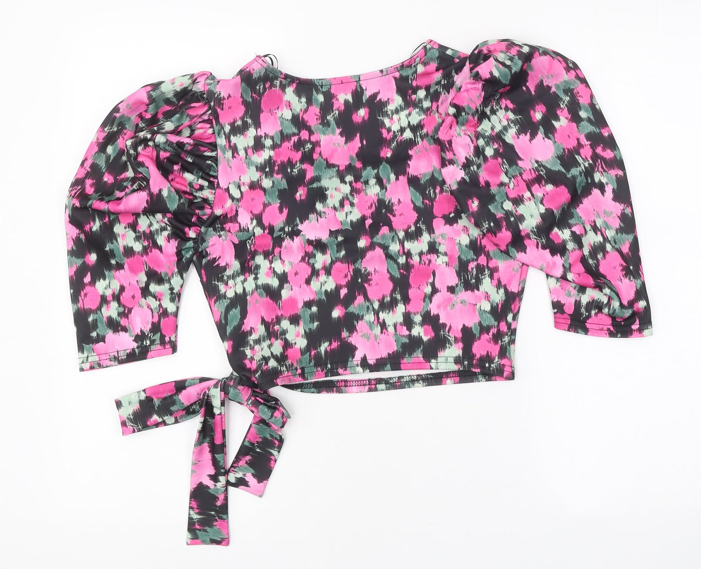Womens UK Size 8 Urban Bliss Black Cropped Blouse