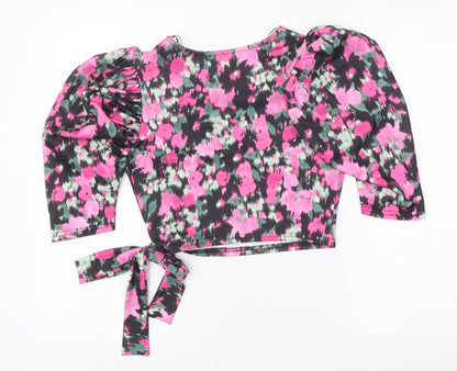 Womens UK Size 8 Urban Bliss Black Cropped Blouse