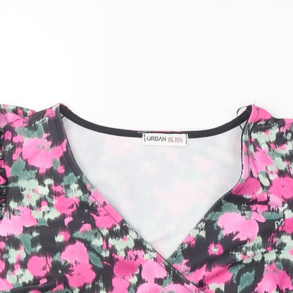 Womens UK Size 8 Urban Bliss Black Cropped Blouse