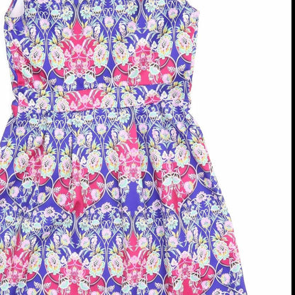 Body Flirt Womens Multicoloured Floral Polyester Fit & Flare Size M Boat Neck Pullover
