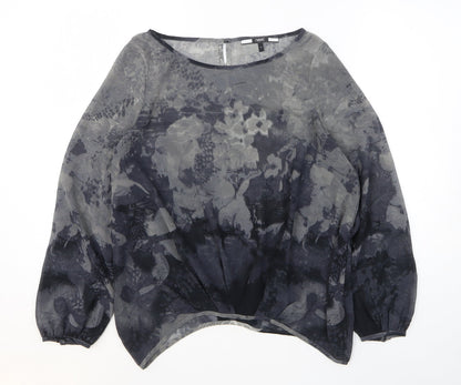 Womens UK Size 8 NEXT Grey Basic Blouse