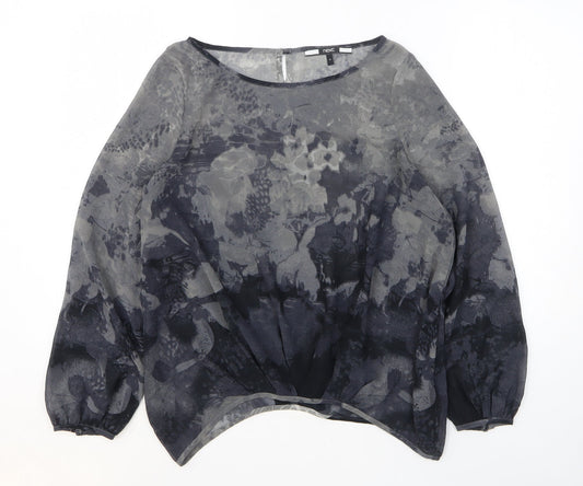 Womens UK Size 8 NEXT Grey Basic Blouse