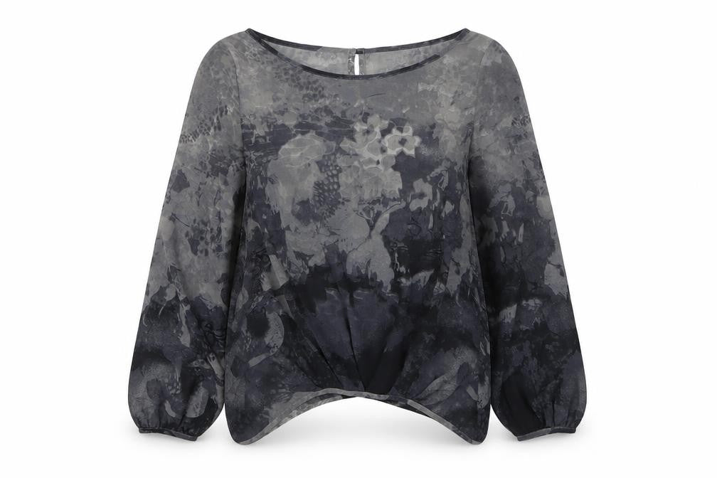 Womens UK Size 8 NEXT Grey Basic Blouse