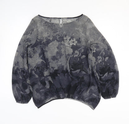 Womens UK Size 8 NEXT Grey Basic Blouse