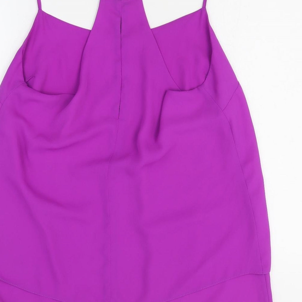 F&F Womens Purple Polyester Basic Tank Size 10 Off the Shoulder