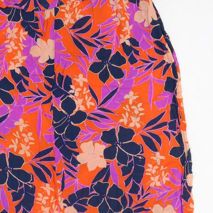 Primark Womens Multicoloured Floral Viscose Basic Blouse Size 12 Collared